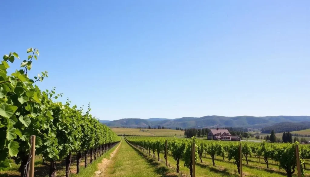 Image of a North Fork winery vineyard