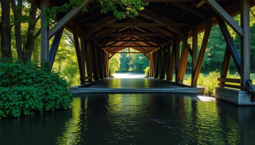 Image of a Parke County covered bridge Image of a Parke County covered bridge