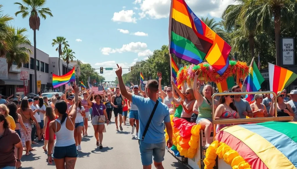 Image of a Pride parade or celebration in Gainesville