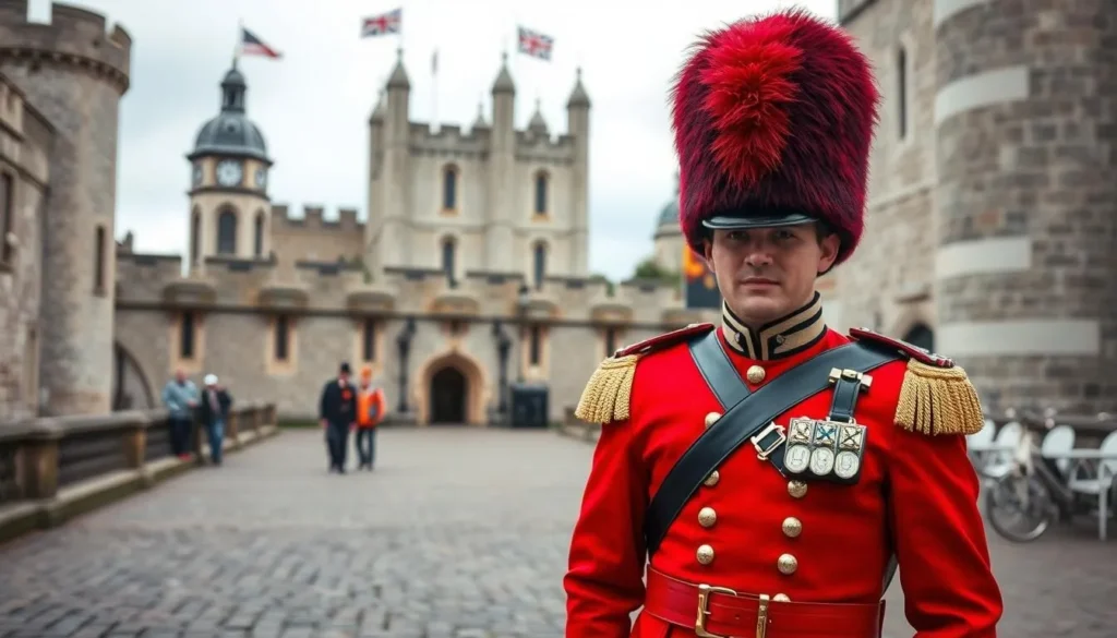 Image of a Yeoman Warder (Beefeater) at the Tower of London