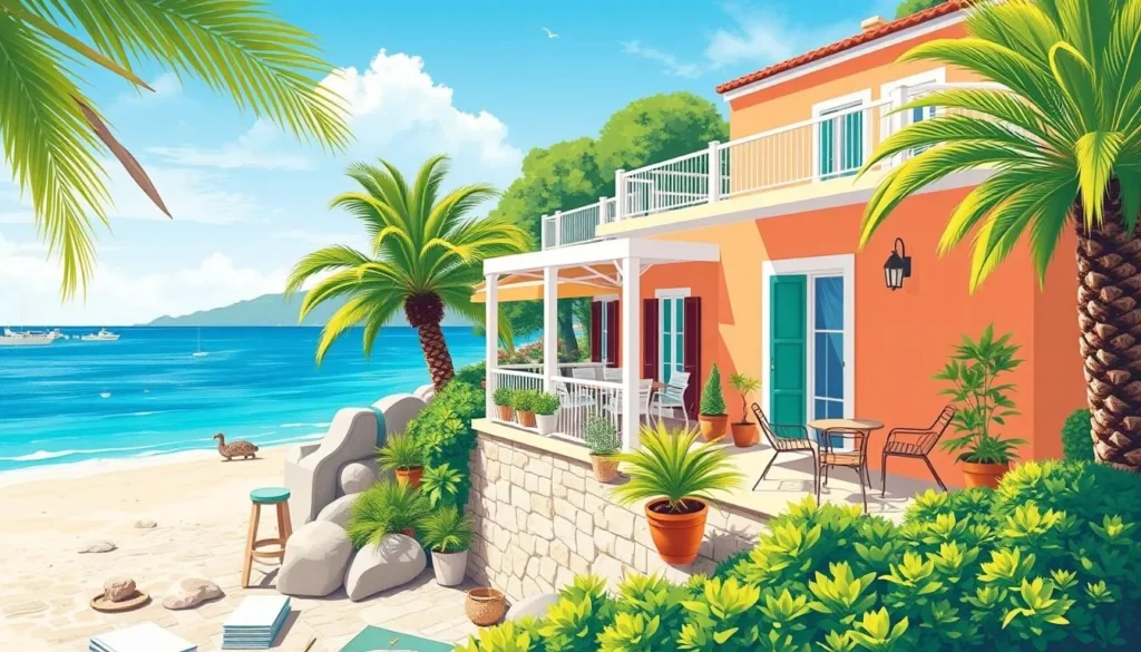 Image of a beachfront accommodation in Parga Image of a beachfront accommodation in Parga