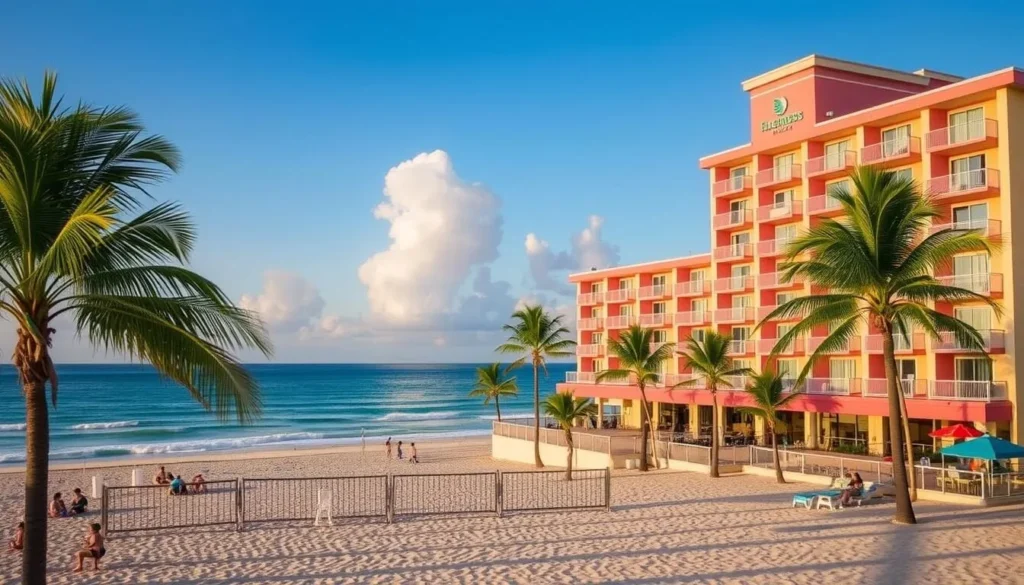 Image of a beachfront hotel on South Padre Island