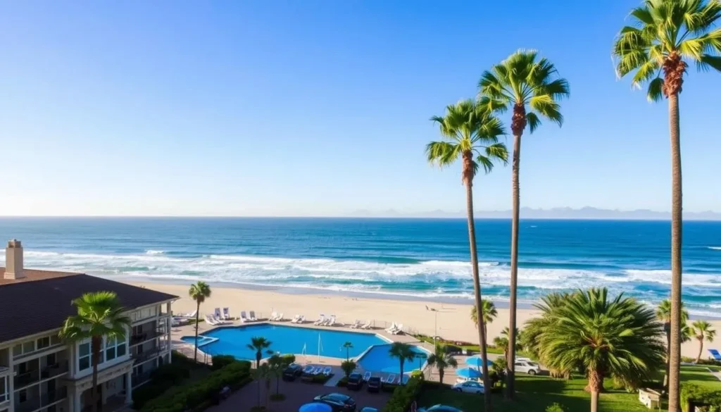 Image of a beachfront resort in Newport Beach with ocean views
