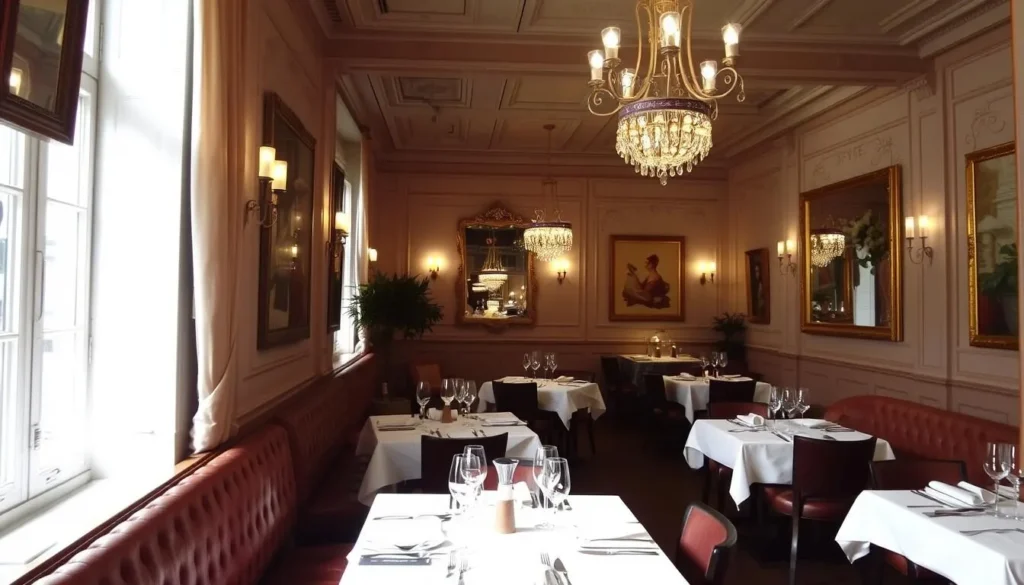 Image of a beautifully decorated restaurant in Nancy, France