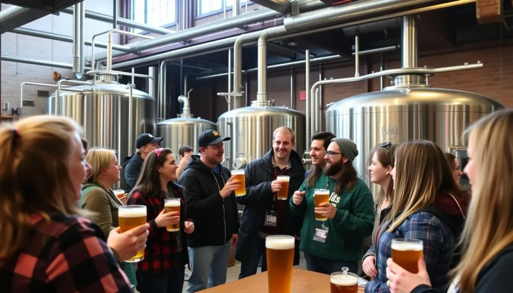Image of a beer tour group at Bell's Brewery