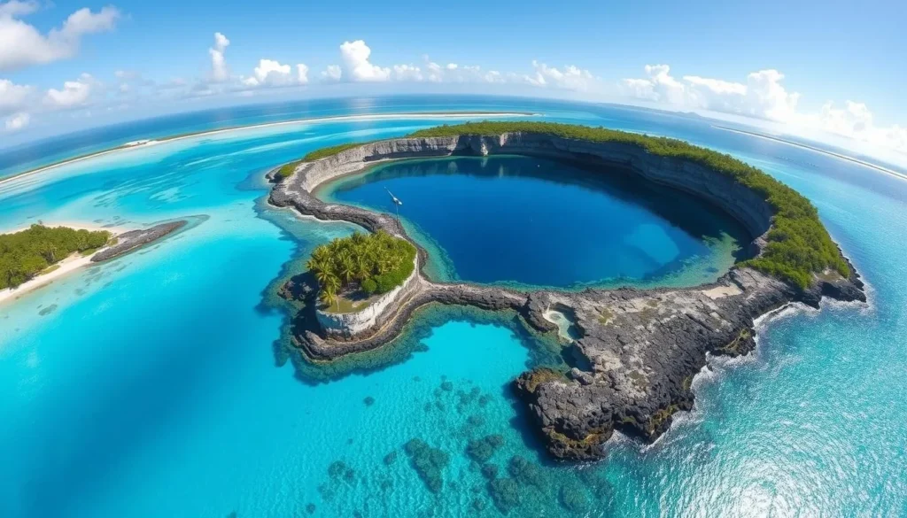 Image of a blue hole on Andros Island Image of a blue hole on Andros Island
