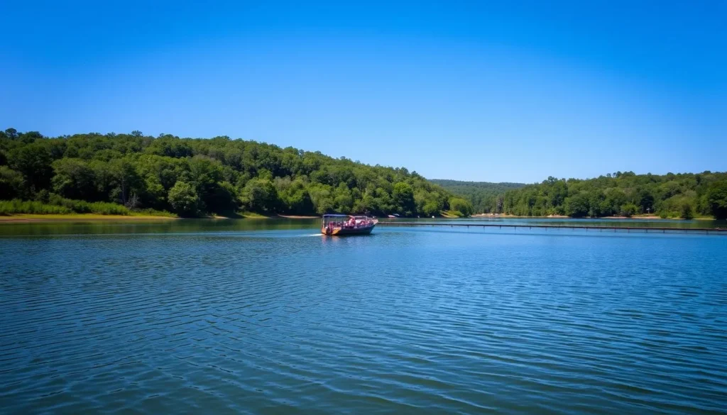 Image of a boat on Lake Ouachita