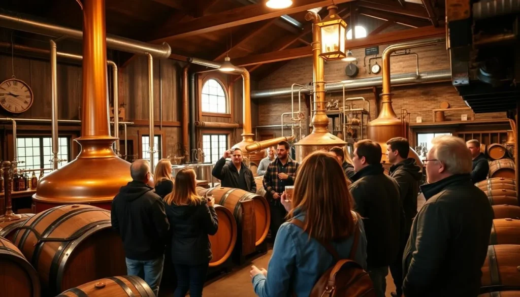 Image of a bourbon distillery tour