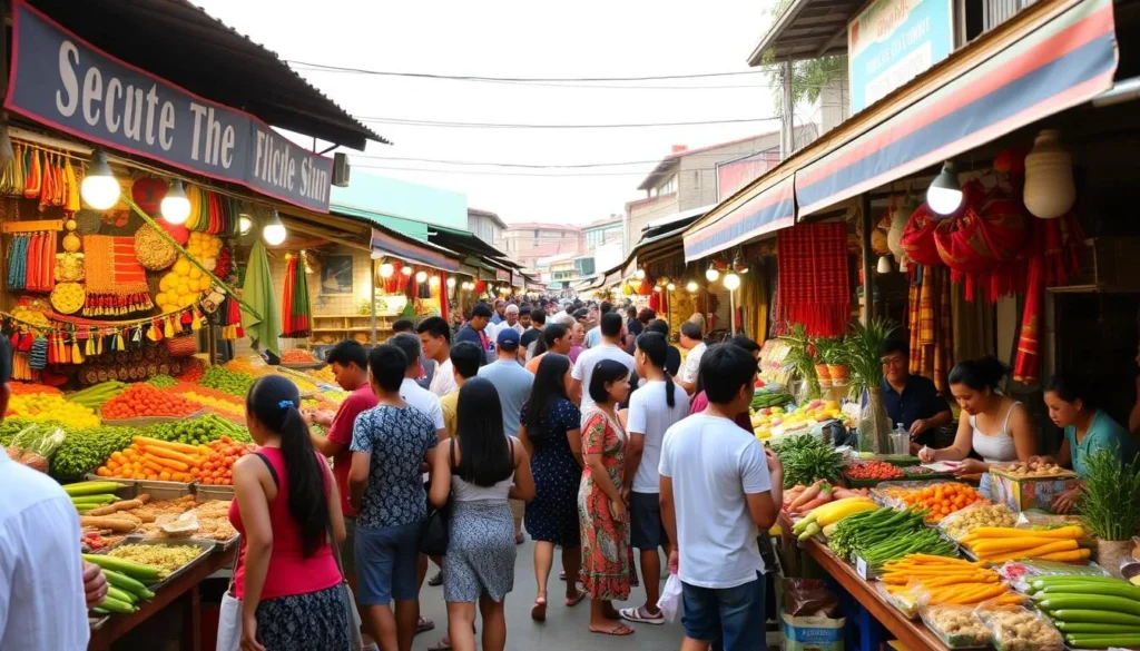 Image of a bustling local market in Iloilo City