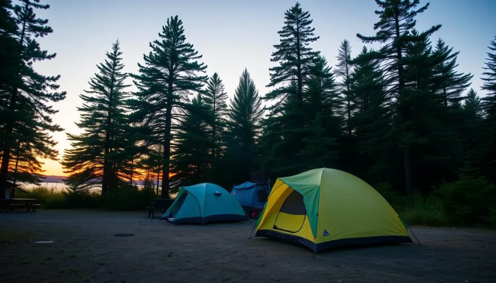 Image of a campsite at Bass Harbor Campground