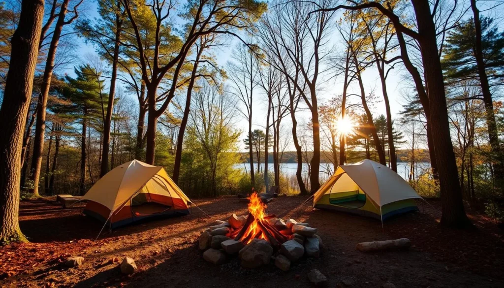 Image of a campsite at Kiptopeke State Park