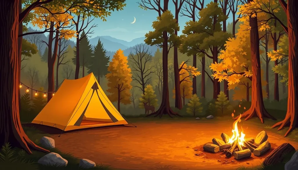 Image of a campsite in London, Kentucky