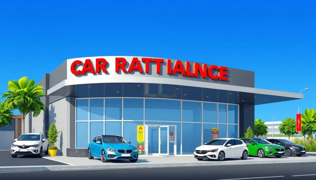 Image of a car rental agency in Brasília
