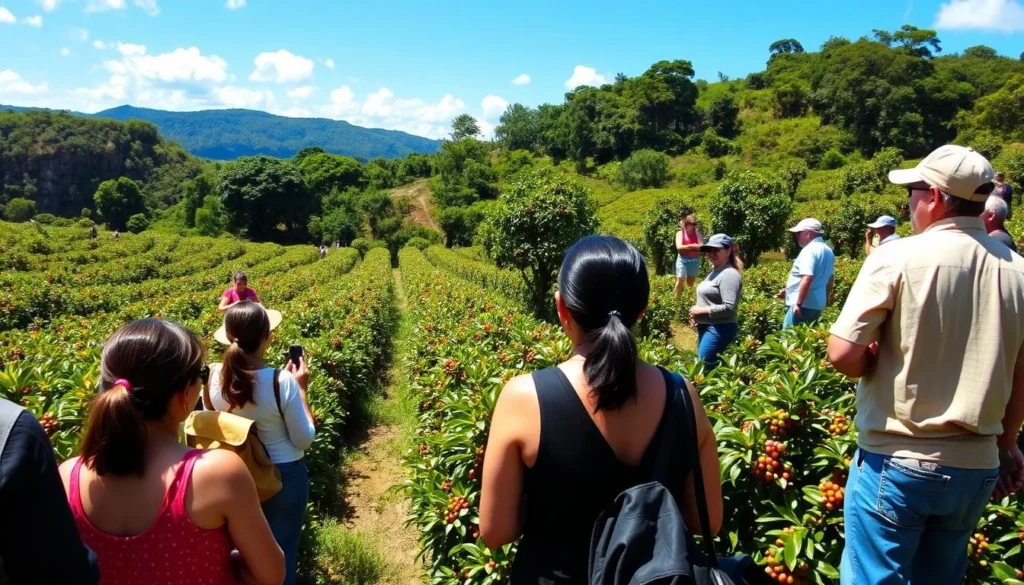 Image of a coffee plantation tour in El Salvador