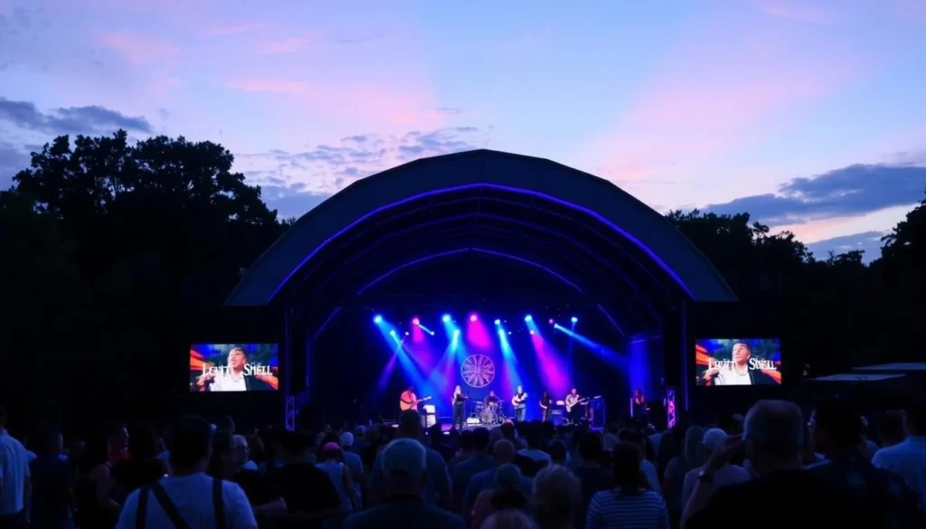 Image of a concert at the Levitt Shell in Overton Park