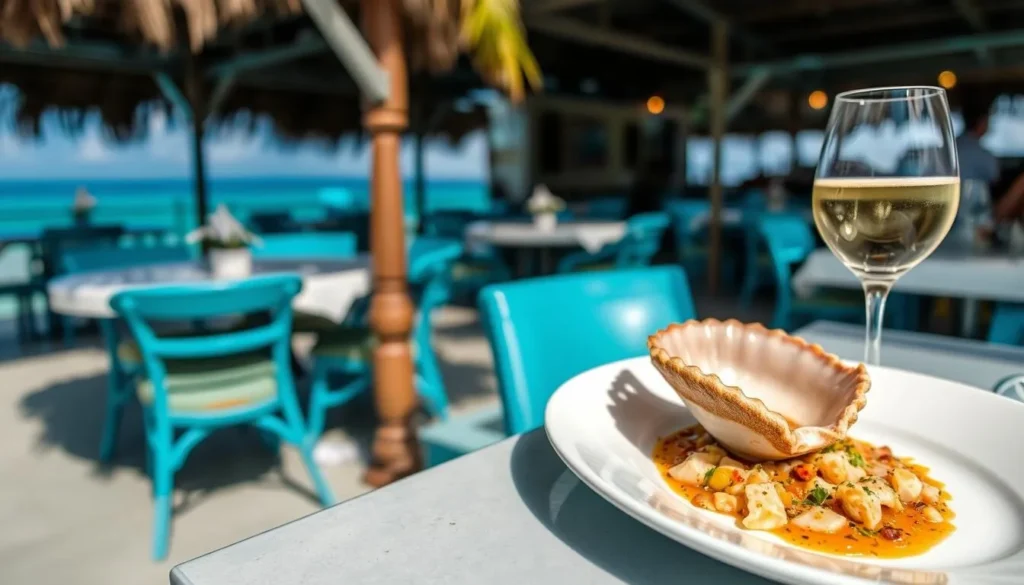 Image of a conch dish at a North Eleuthera restaurant