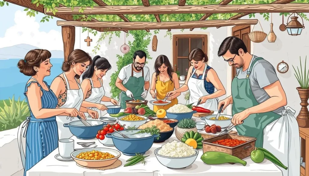 Image of a cooking class in Naxos