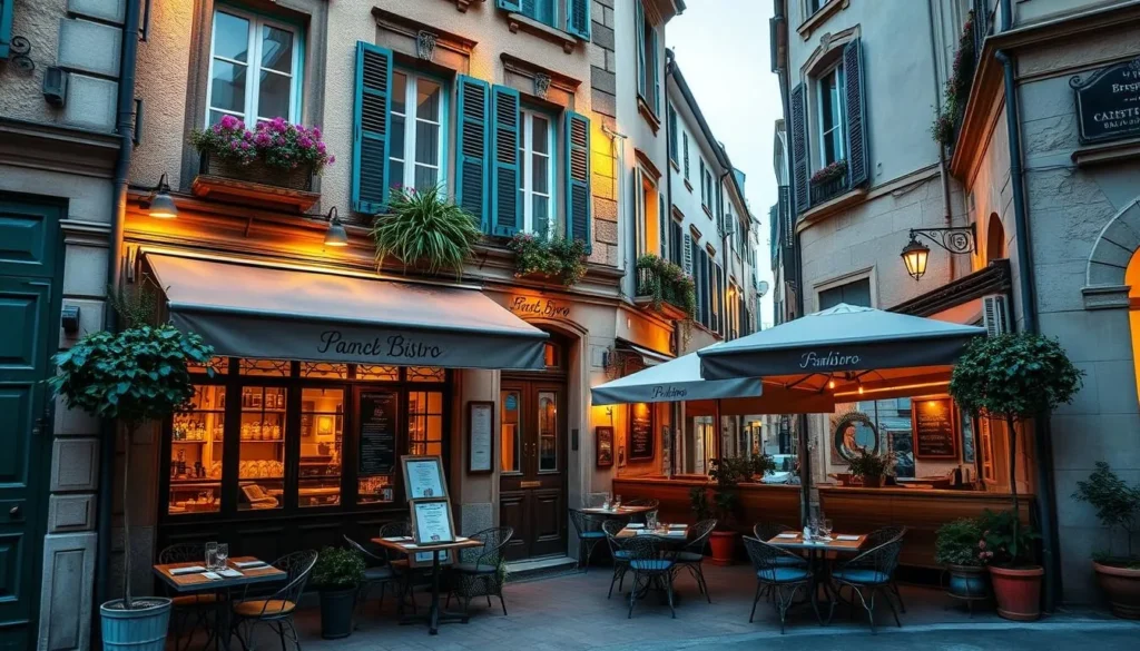 Image of a cozy French bistro in Grenoble