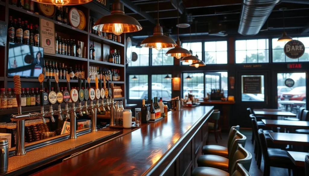 Image of a cozy bar in Gig Harbor with a variety of craft beers on tap