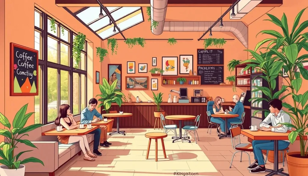 Image of a cozy coffee shop in Kingston