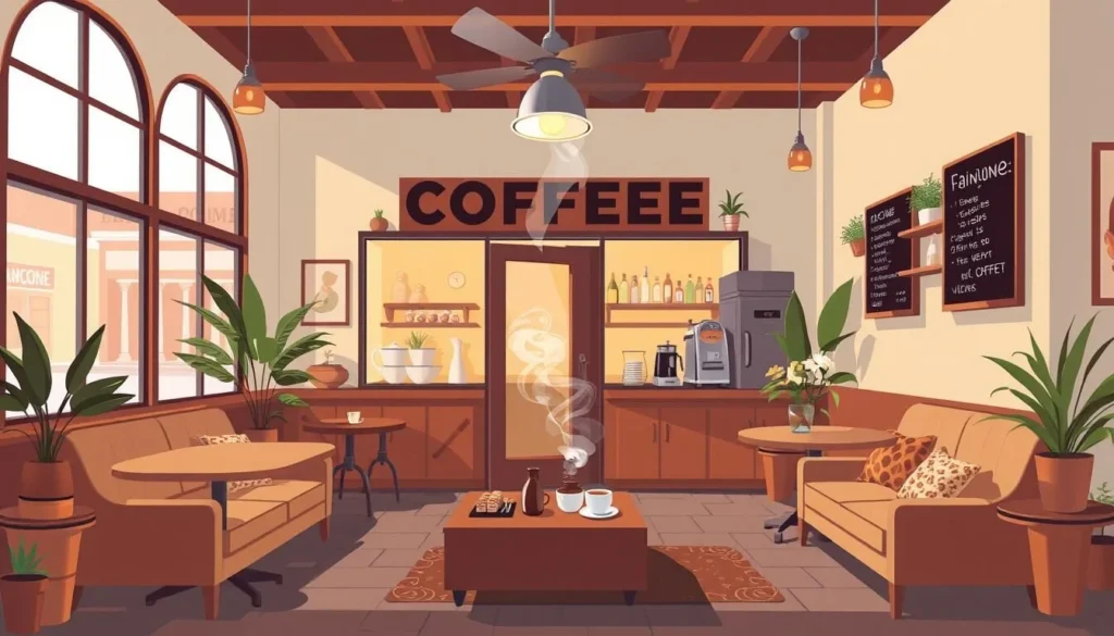 Image of a cozy coffee shop in downtown Fairhope