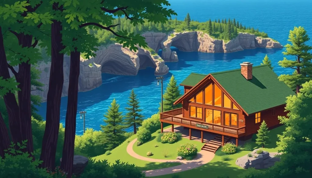 Image of a cozy lodge near Pictured Rocks National Lakeshore