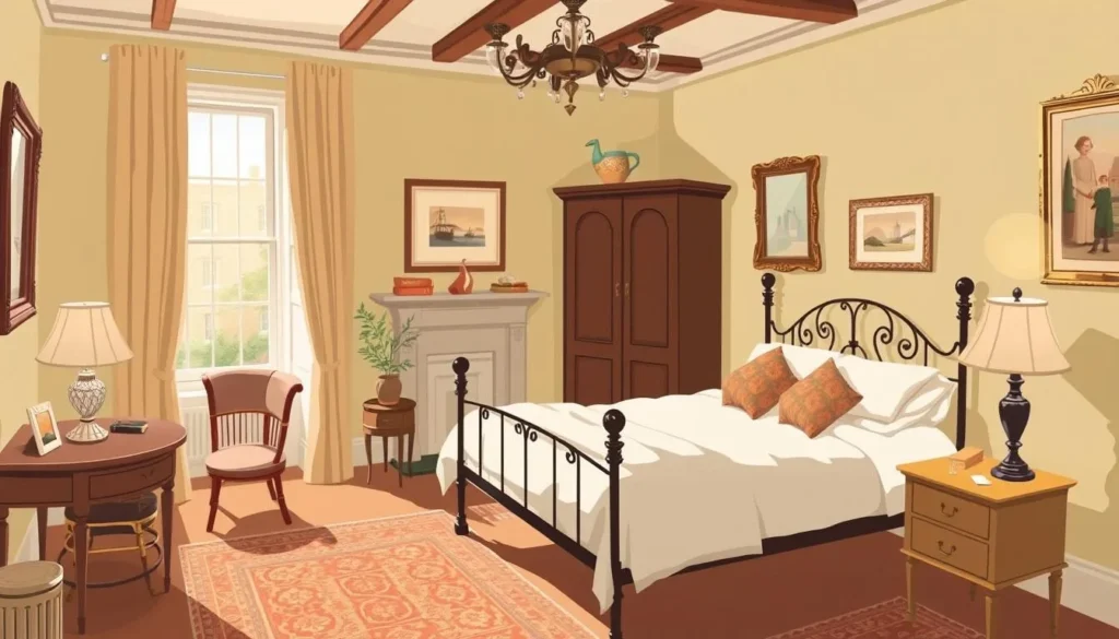 Image of a cozy room at a historic B&B in Bath