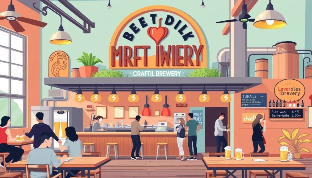 Image of a craft brewery in Oakland with a tasting room