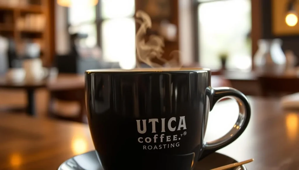 Image of a cup of coffee from Utica Coffee Roasting Company