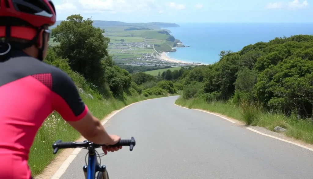 Image of a cyclist on the Isle of Wight