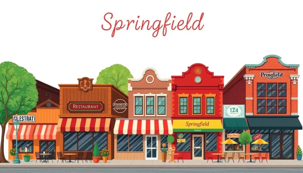 Image of a diverse array of Springfield's restaurants