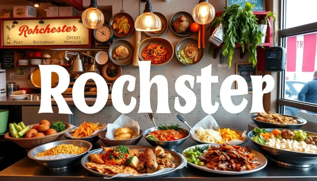 Image of a diverse culinary scene in Rochester, Minnesota