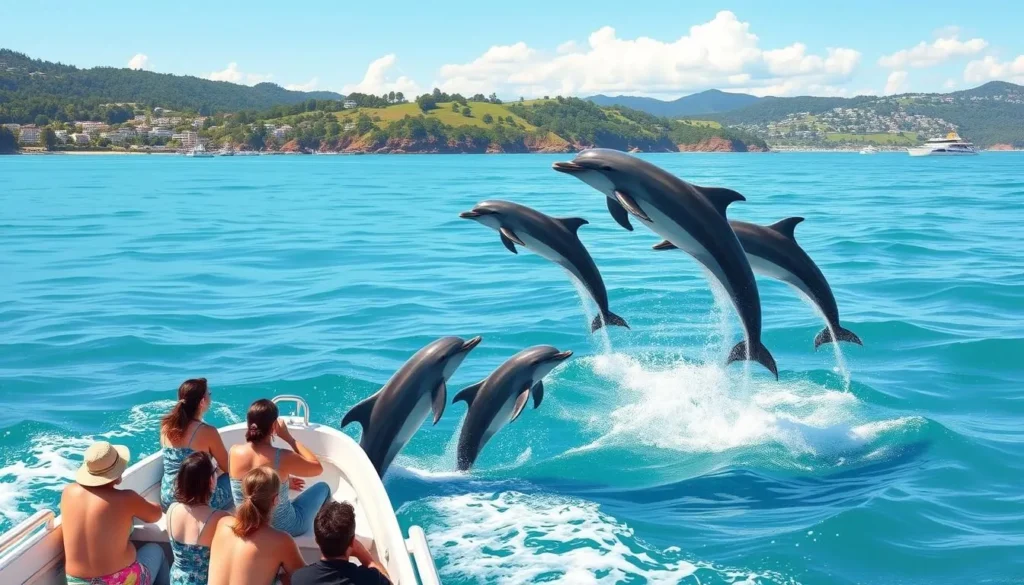 Image of a dolphin swimming tour in Picton