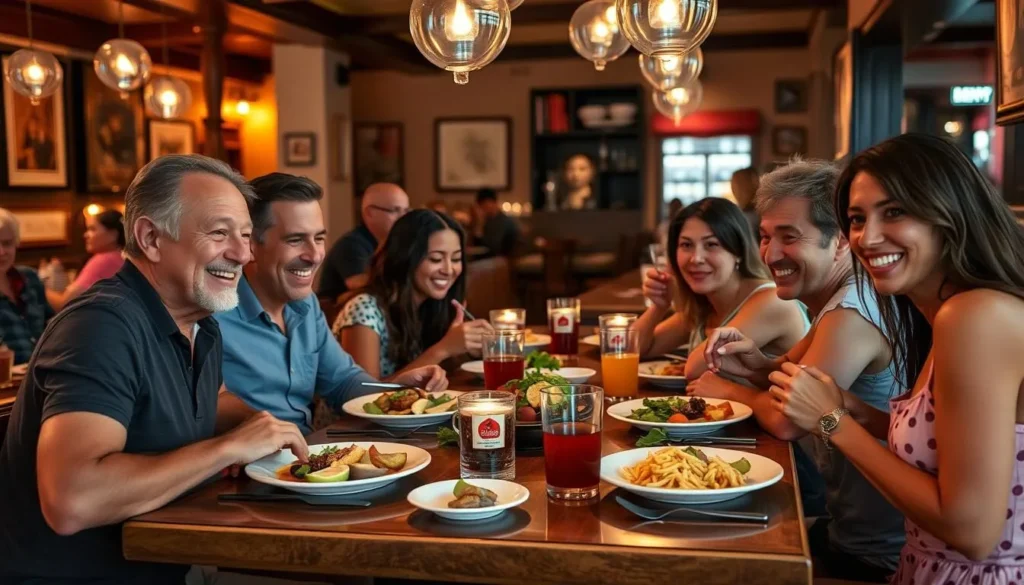 Image of a family dining at a restaurant in Newport Beach