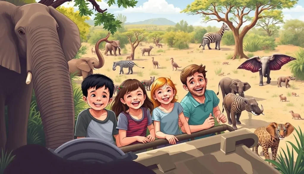 Image of a family enjoying a wildlife experience at Timbavati Wildlife Park