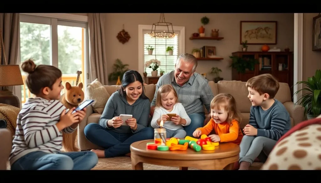 Image of a family enjoying indoor recreational activities in Redmond