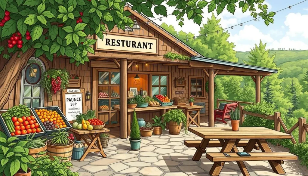 Image of a farm-to-table restaurant in the Catskills