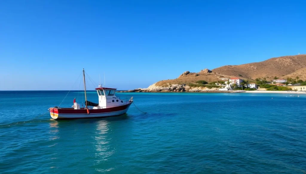 Image of a fishing boat near Peter Island