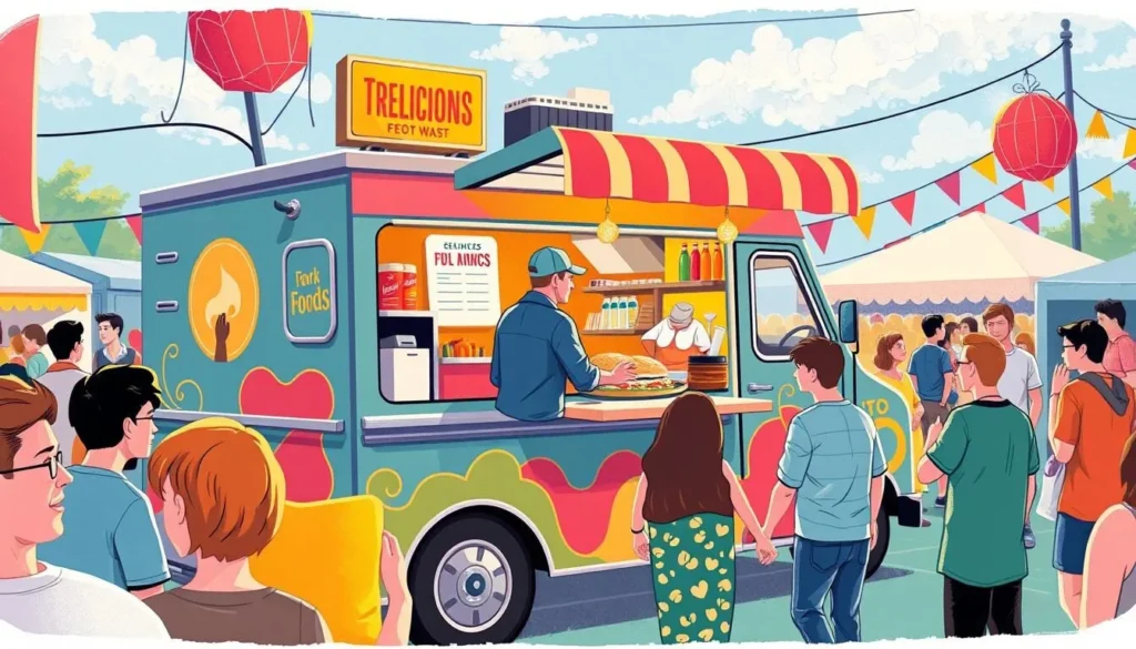 Image of a food truck at an event