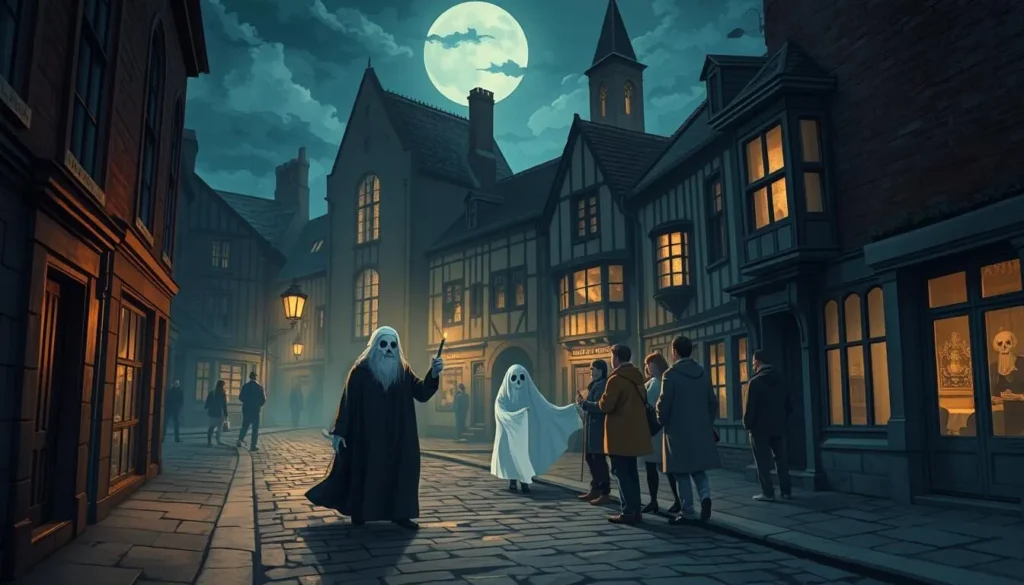 Image of a ghost tour guide in York's ancient streets