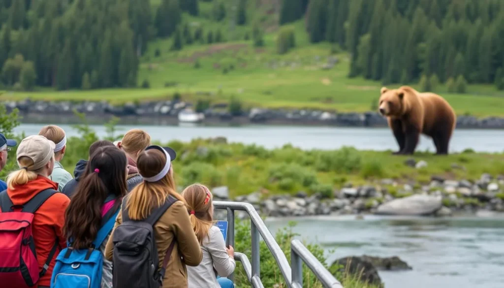 Image of a guided bear viewing tour in Ketchikan