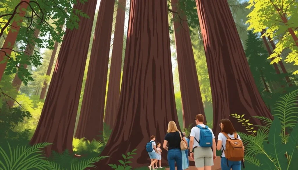 Image of a guided tour group in Muir Woods
