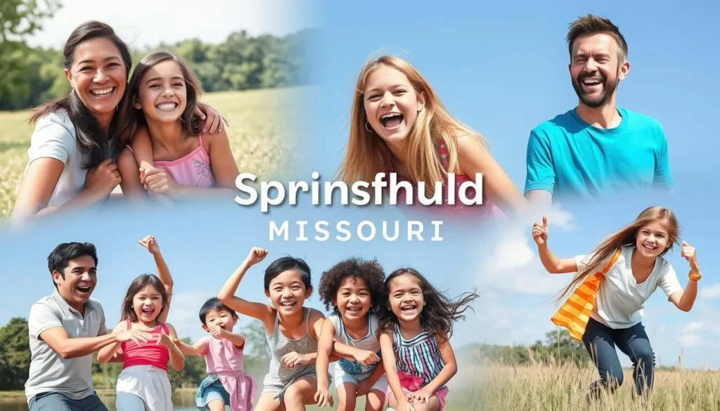 Image of a happy family enjoying activities in Springfield, MO