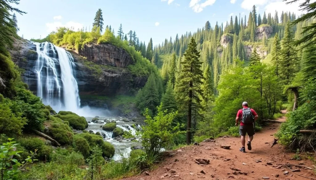 Image of a hiker at Moulton Falls Regional Park