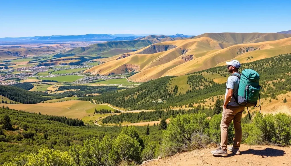 Image of a hiker enjoying the scenic view in Yakima Valley
