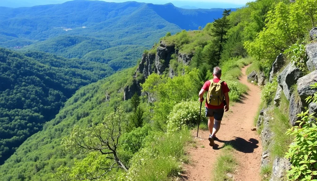 Image of a hiker on a Cumberland Gap trail