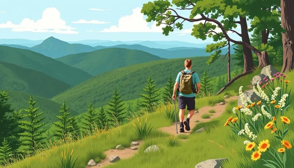 Image of a hiker on the Appalachian Trail in North Georgia