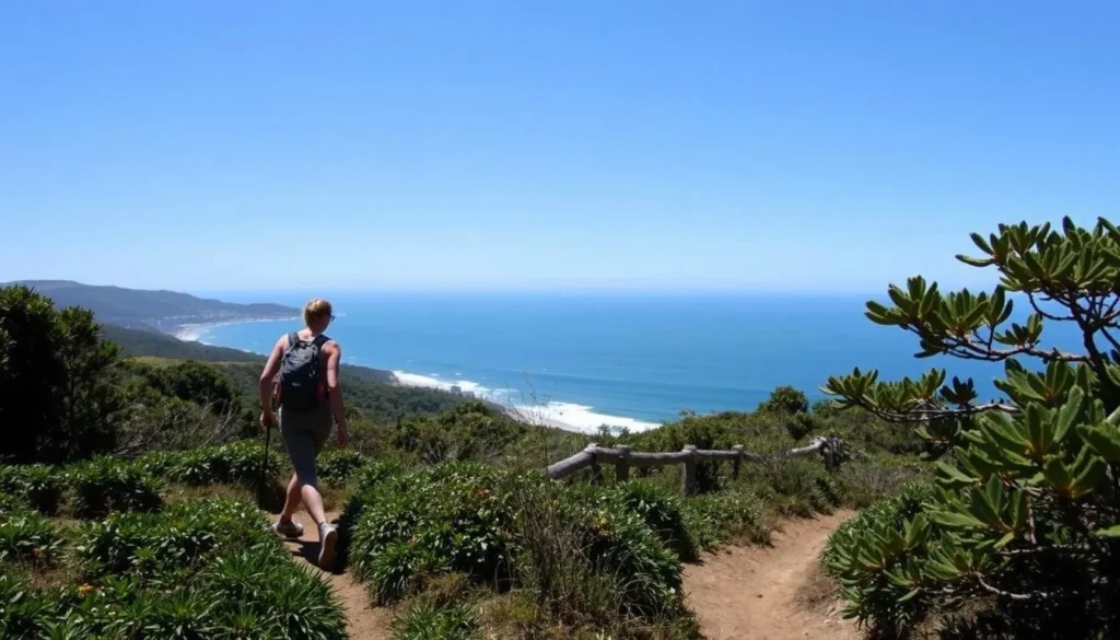 Image of a hiker on the Half Moon Bay Coastal Trail