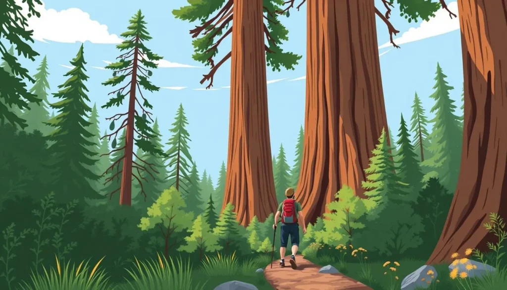Image of a hiker on the Stream Trail in Redwood Regional Park