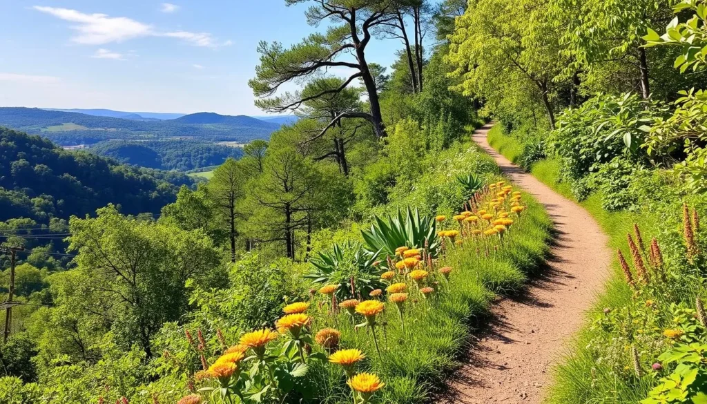 Image of a hiking trail in Knapp Land Nature Preserve